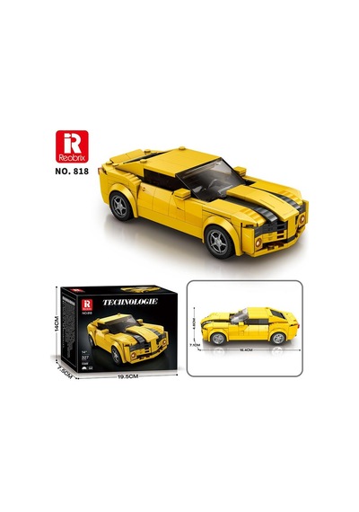 Reobrix Creator 818 Chevrolet Camaro Spor Araba Yaratıcı Yapı Blok Seti Building Blocks - 327 Parça