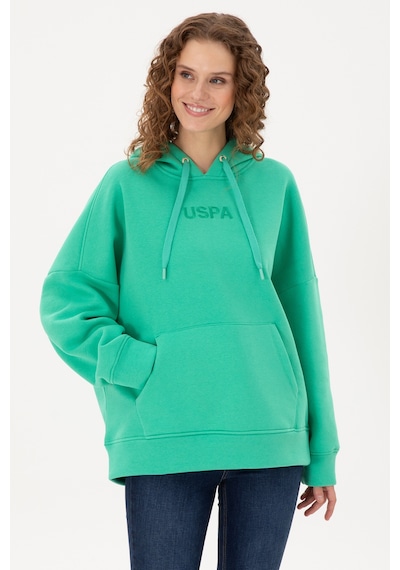 U.S. Polo Assn. Kadın Mint Kapüşonlu Sweatshirt 50292370-VR152