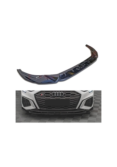 Autogp Audi A3 8y Ön Tampon Altı Lip Flap Pianoblack Siyah 2021+