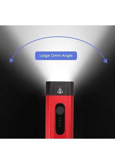 Xbyc 6127 800 Lümen Bisiklet Ön Lamba Far Aydınlatma Usb Şarjlı Kırmızı Siyah