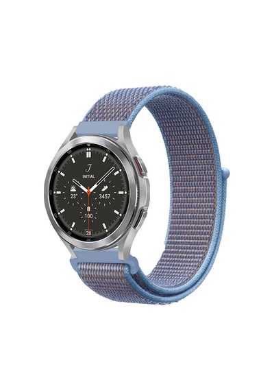 Mey İthalat Watch 22mm Hasırlı Cırtcırtlı Kordon - Mavi