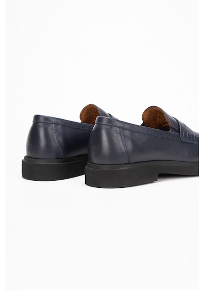 Fame Step Hakiki Deri Erkek Loafer Mokasen Klasik Ayakkabı Comfort Prato Lacivert