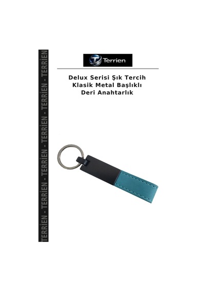 Delux Serisi Şık Tercih Klasik Metal Başlıklı Deri Anahtarlık