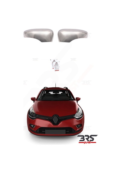 Renault Clio 4 Uyumlu 2012-2018 Krom Ayna Kapağı 2 Parça Paslanmaz Çelik