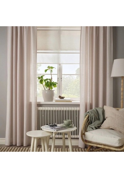 Ikea Sılverlönn Fon Perde 145x300 Cm Açık Pembe