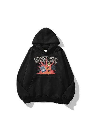 Tarzsokak Unisex Out Of Service Sweatshirt Siyah