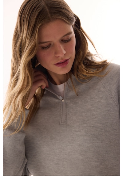 Penti Gri Modal Yarım Fermuarlı Sweatshirt