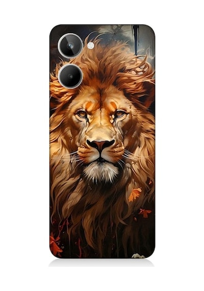 Realme 10 Uyumlu Yorgun Savaşçı Aslan Desenli Silikon Kılıf