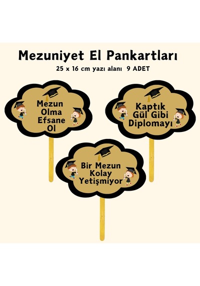 Mezuniyete Özel Yazılı El Pankartı 03