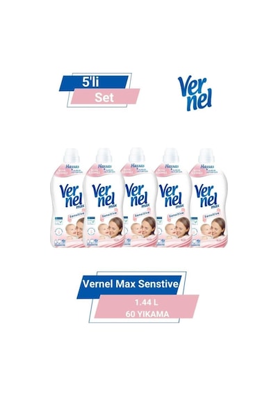 Vernel Max Taze Sensitive 1.44l 60 Yıkama 5'li Set set-hnkdtj-5161-6110