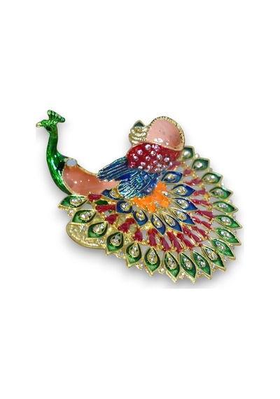 Yukarı Kuyruklu Tavuskuşu Biblo Gösterişli & Lüks Dekoratif Biblo 13 X 13 CM 727616997