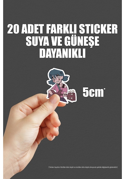 Lacey S Wardrobe Telefon Laptop Bullet Journal Yapışkanlı Folyo Sticker Paketi 20 Adet Çok Renkli
