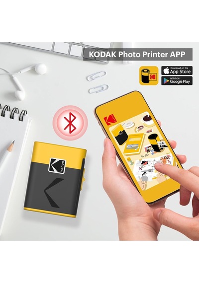 Kodak Label Era M50 Etiket Yazıcı, Sarı Bluetooth Bağlantılı, 203 Dpı Çözünürlük, Pratik Ve Güvenli