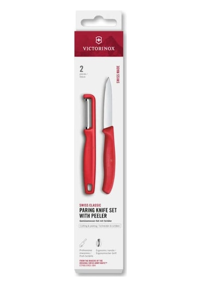 Vct-7613329191934-vt 6.7111.21c1-victorinox 6.7111.21c1 Swiss 2li Bıçak Ve Soyacak Set, Kırmızı