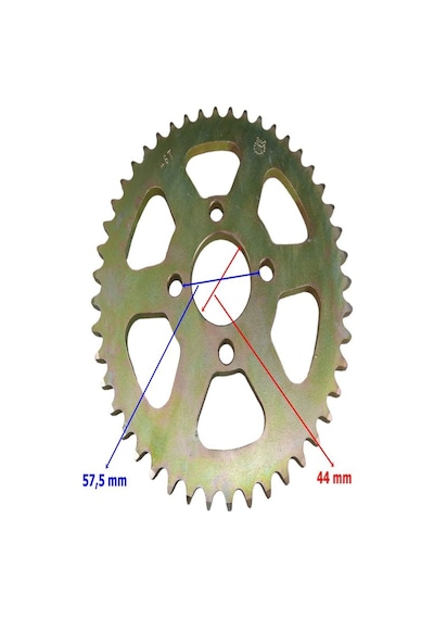Atv Terratrack 200 Uyumlu Arka Dişli 428-46t İç 44 Mm 4delikliınd