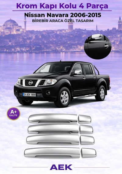 Nissan Navara Kapı Kolu Sensörsüz 2006-2015 Paslanmaz Çelik