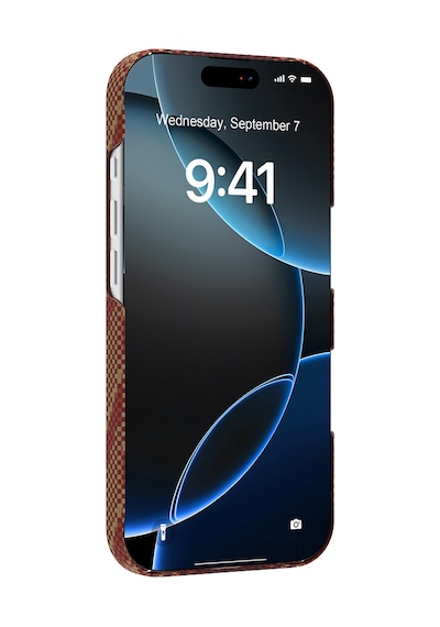 Apple Uyumlu iPhone 17 Pro Max Kılıf M-safe Şarj Özellikli Raptic Aramid Skin Bionic Serisi Kapak Kırmızı