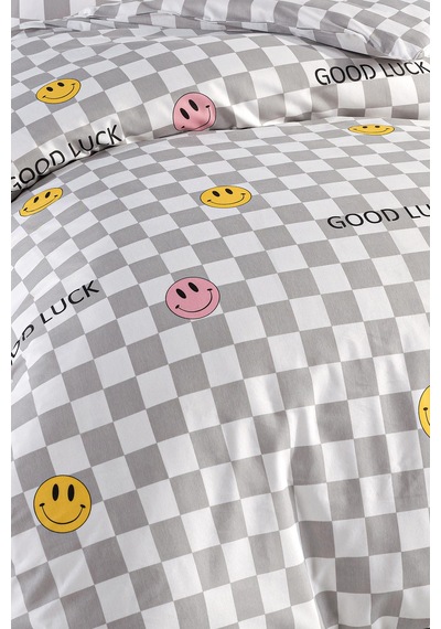 Eponj Home Junior Nevresim Seti Tek Kişilik Good Luck Gri Gri