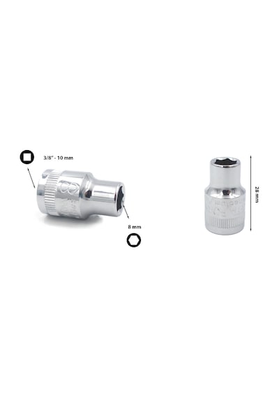 Ceta Form 8 mm 3/8” 6 Köşe Lokma Anahtar C12-H08 Ceta Form 8 mm 3/8” 6 Köşe Lokma Anahtar C12-H08