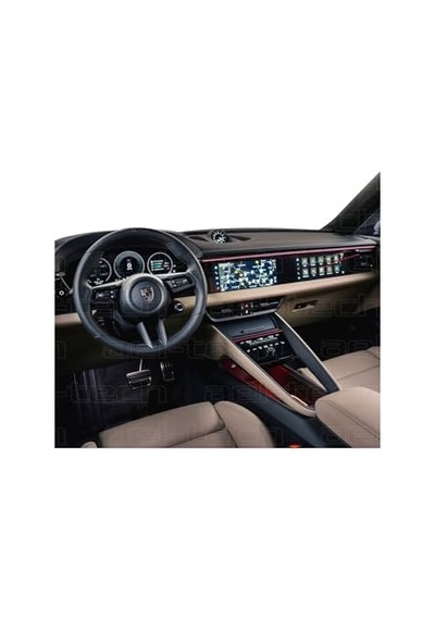 Porsche Macan İle Uyumlu Dijital Gösterge, Navigasyon Ve Vites Etrafı 9h Nano Ekran Koruyucu