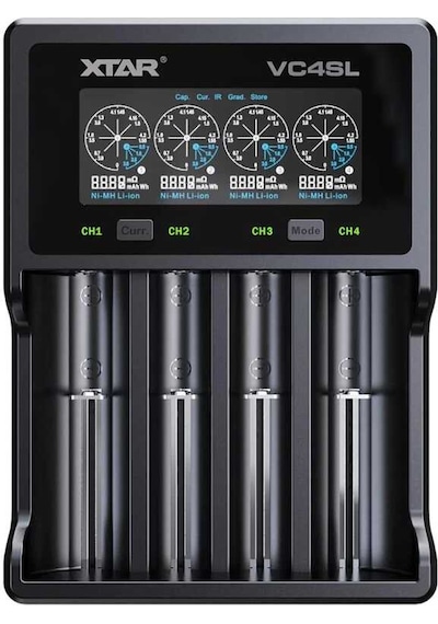 Xtar Vc4sl Lcd Ekranlı Pil Şarj Aleti 4'lü 18650 21700 Li-ion Ni-mh Akıllı Hızlı Şarj