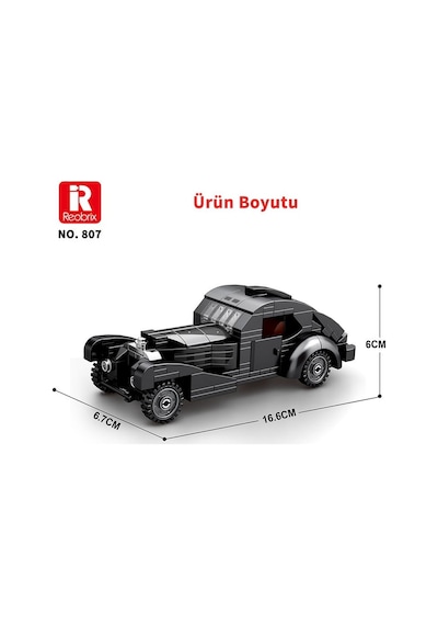 Reobrix Creator 807 Bugatti Type 57sc Atlantic Klasik Araba Yaratıcı Yapı Blok Seti Building Blocks - 278 Parça