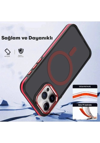 Joko Apple Uyumlu iPhone 15 Pro Max Winner Magsafe Kapak - Lacivert Çok Renkli