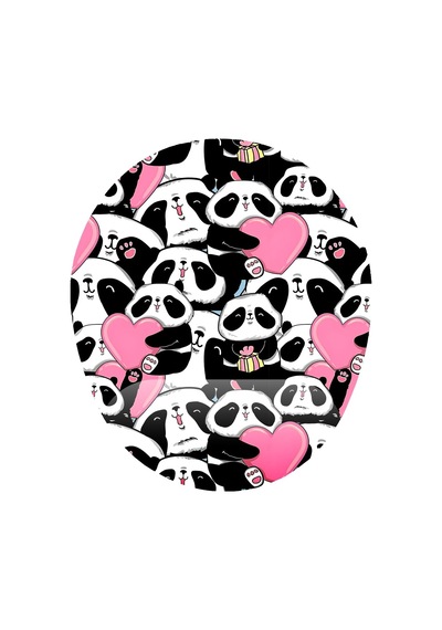 Panda Desenli Bilek Destekli Mouse Pad Çok Renkli