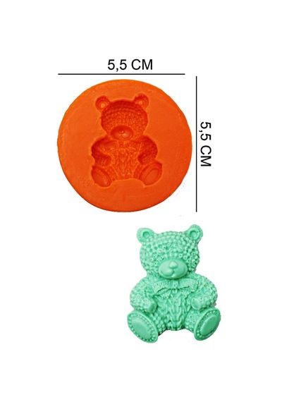 Ayıcık Teddy Silikon Şeker Hamuru, Sabun, Mum Kalıp