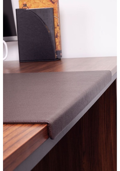 Turgut Office Deri Masa Sümeni Kahve Kenar Korumalı 60 x 40 CM