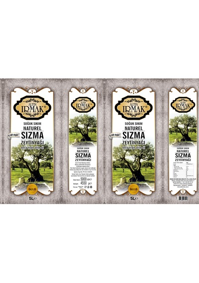 Altın Irmak Fabrikadan Tüketiciye Butik Üretim Premium Gurme Erken Hasat Yeni Sezon Soğuk Sıkım Natürel Sızma 5 L