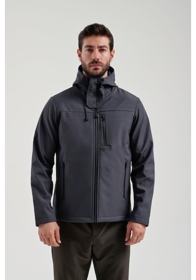 Exuma 2311100 Erkek Antrasit Yağmur Rüzgar Geçirmez Softshell Özellikli Mont 001