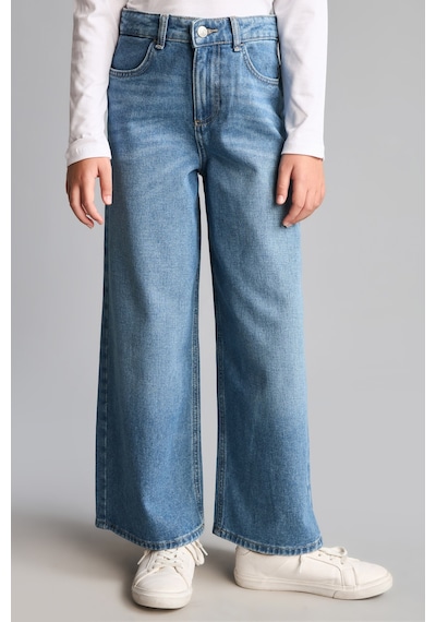 Defacto 90s Wide Leg Düğmeli Jean Pantolon Kız Çocuk H6248a826aunm39 Mavi-nm39