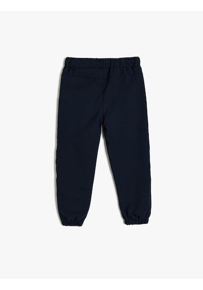 Koton Jogger Pantolon Beli Bağlamalı Cepli Lacivert 5wmb40015tw Lacivert