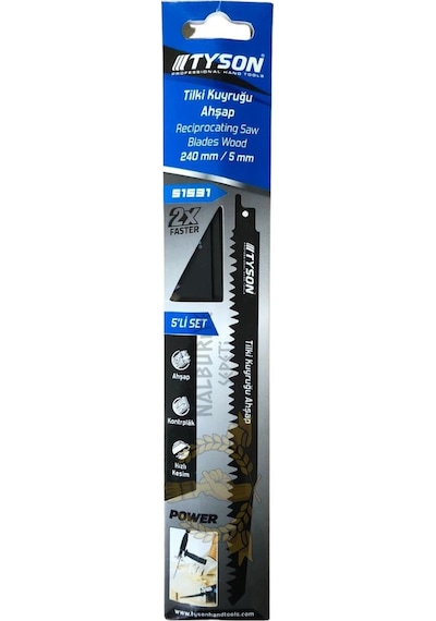 Kupa Tyson Tilki Kuyruğu 240/5 Mm. Ahşap - 5 Adet