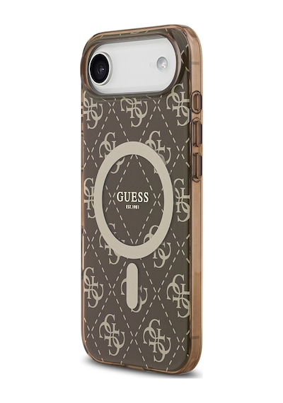 Apple Uyumlu iPhone 17 Air  Kılıf Guess Lisanslı M-safeli Iml Baskılı Klasik Logolu 4g Desenli Kahverengi Kahverengi