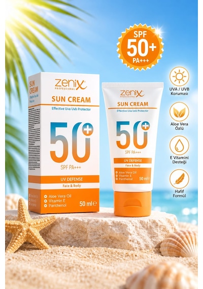 Zenix Yüz Güneş Koruyucu Krem SPF50+ 50 ML