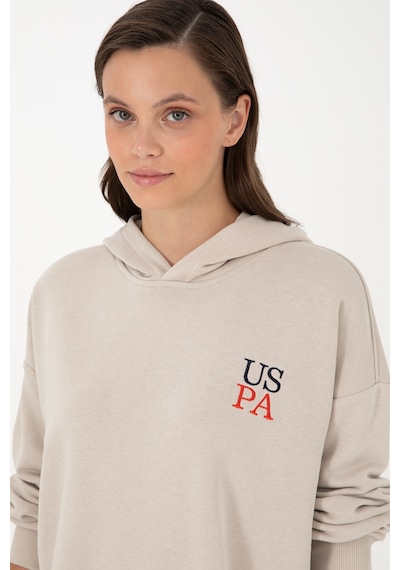 U.S. Polo Assn. Kadın Taş Kapüşonlu Sweatshirt 50291265-VR049