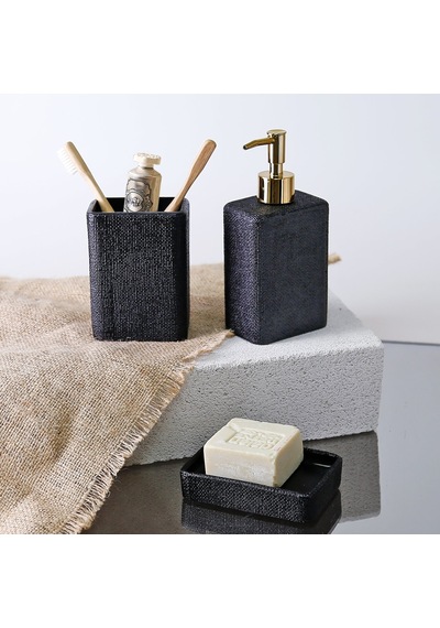 Linen Sıvı Sabunluk Siyah