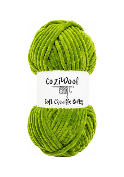 Kadife İp Soft Chenille Bulky 5'li Paket 5x100 Gr 120 Mt El Örgü İpi Fıstık Yeşili - 875823131