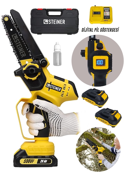 Steiner ST-598VF S Dijital Şarj Göstergeli Dal Budama Testeresi