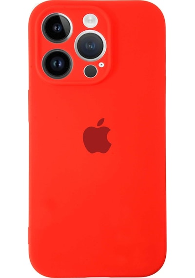 Apple Uyumlu iPhone 14 Pro Max Kılıf Logolu Kamera Korumalı Altı Kapalı İçi Kadife Lansman Kapak - Açık Mavi