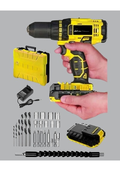 Ergonomik Tasarımlı 12v Matkap 2 Vitesli, Led Aydınlatmalı Ve Dayanıklı Çok Renkli
