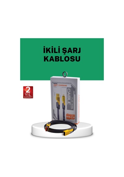 Yüksek Hızlı 65w Güç Çıkışlı Çoklu Cihaz Uyumlu Şarj Kablosu - Hs08374610-3532 Renkli