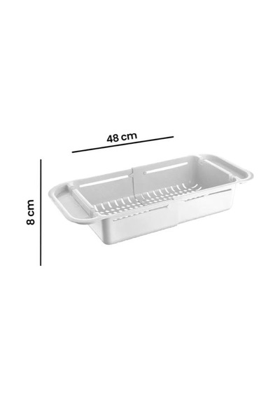 Ayarlanabilir Lavabo Süzgeci - Evye Süzgeci Beyaz