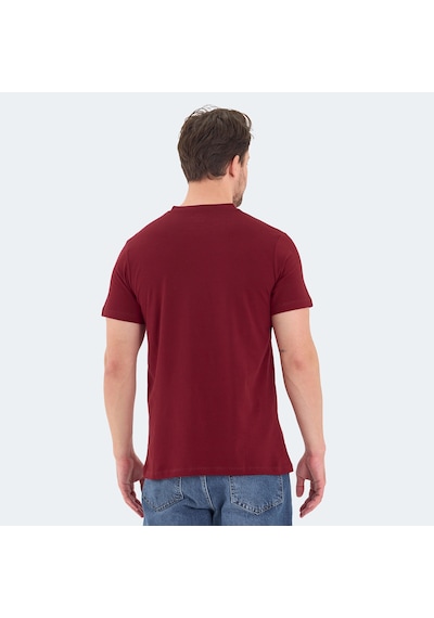 Slazenger RIVALDO Erkek V Yaka Bordo Tişört