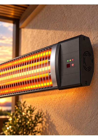 Square 2800 Watt 2 Kademeli Infrared Uzaktan Kumandalı Duvar Tipi Isıtıcı
