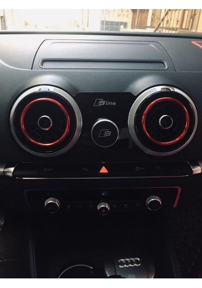 Audi A3 8V Sline 2013-2020 Alüminyum Mıknatıslı Telefon Tutucu Siyah