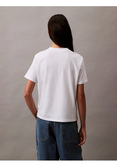 Calvin Klein Hr Ss Clssc Mnlg Cnc Kadın Beyaz T-shirt Lv047b865g-yaa Beyaz