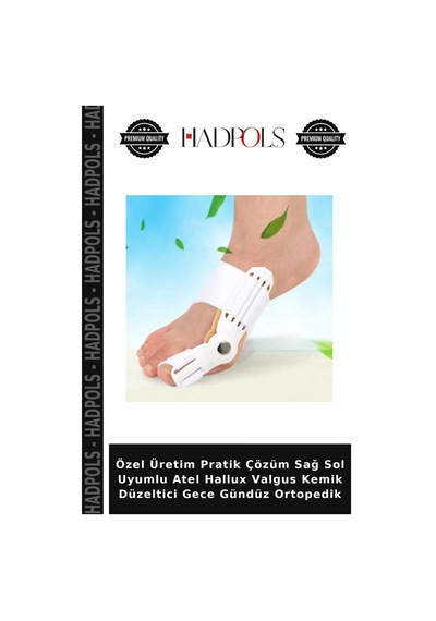 Özel Üretim Pratik Çözüm Sağ Sol Uyumlu Atel Hallux Valgus Kemik Düzeltici Gece Gündüz Ortopedik